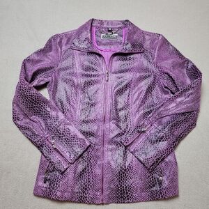 Woman's Snakeskin pattern zip up jacket XS